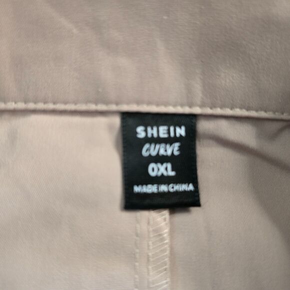 Shein Sleeveless Cardigan Women's 0XL Beige One Button Closure Long Length - Picture 3 of 16